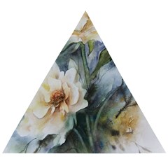 Roses Watercolour Wooden Puzzle Triangle