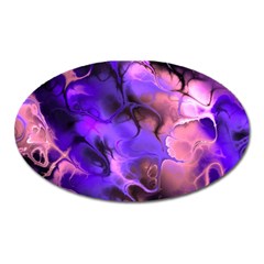 Fractal Flower Oval Magnet by Pakrebo