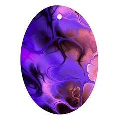 Fractal Flower Oval Ornament (two Sides) by Pakrebo