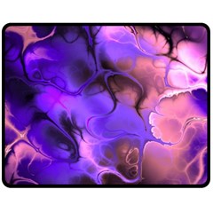 Fractal Flower Fleece Blanket (medium)  by Pakrebo