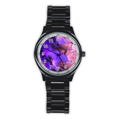 Fractal Flower Stainless Steel Round Watch