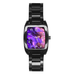 Fractal Flower Stainless Steel Barrel Watch by Pakrebo