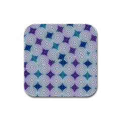 Checkerboard Again 5 Rubber Square Coaster (4 Pack)  by impacteesstreetwearseven