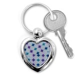 Checkerboard Again 5 Key Chain (Heart) Front