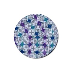 Checkerboard Again 5 Rubber Coaster (Round) 