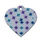 Checkerboard Again 5 Dog Tag Heart (One Side) Front