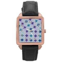 Checkerboard Again 5 Rose Gold Leather Watch  by impacteesstreetwearseven