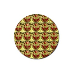 Polish Bank Note Rubber Round Coaster (4 Pack)  by ArtworkByPatrick