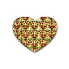 Polish Bank Note Rubber Coaster (heart)  by ArtworkByPatrick