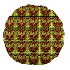 Polish Bank Note Large 18  Premium Flano Round Cushions by ArtworkByPatrick