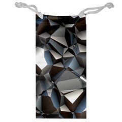 Triangles Polygon Color Silver Uni Jewelry Bag by Pakrebo