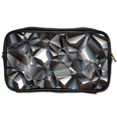 Triangles Polygon Color Silver Uni Toiletries Bag (one Side) by Pakrebo