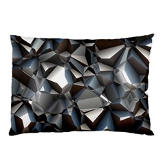 Triangles Polygon Color Silver Uni Pillow Case (two Sides) by Pakrebo