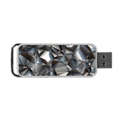 Triangles Polygon Color Silver Uni Portable Usb Flash (one Side) by Pakrebo