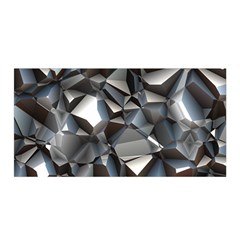 Triangles Polygon Color Silver Uni Satin Wrap by Pakrebo