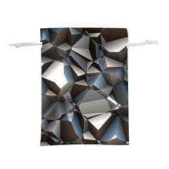 Triangles Polygon Color Silver Uni Lightweight Drawstring Pouch (l) by Pakrebo