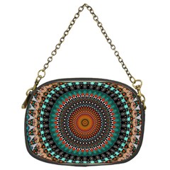 Ornament Circle Picture Colorful Chain Purse (two Sides) by Pakrebo