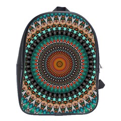 Ornament Circle Picture Colorful School Bag (large) by Pakrebo