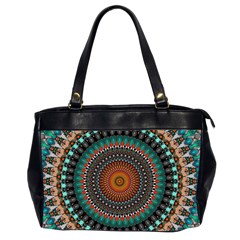 Ornament Circle Picture Colorful Oversize Office Handbag (2 Sides) by Pakrebo