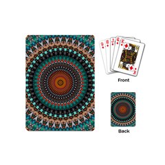 Ornament Circle Picture Colorful Playing Cards Single Design (mini) by Pakrebo