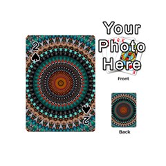 Ornament Circle Picture Colorful Playing Cards 54 Designs (mini) by Pakrebo