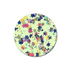 Flowers Ornament Decoration Magnet 3  (round) by Pakrebo