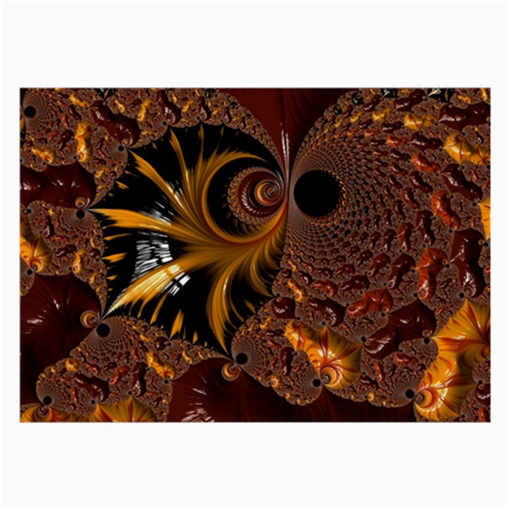 Fractal Brown Golden Intensive Large Glasses Cloth (2 Sides)