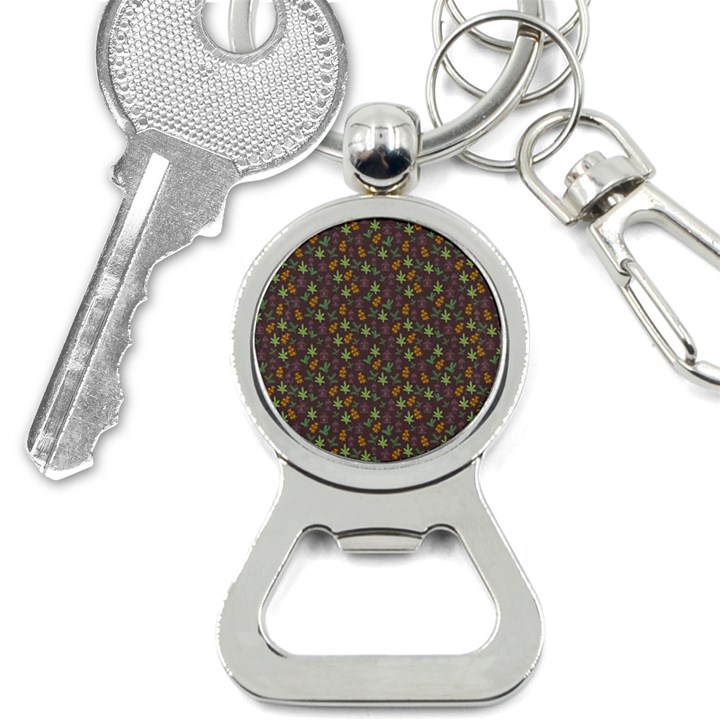 Tribal Leaves House Art Tribal Art Bottle Opener Key Chain