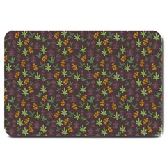 Tribal Leaves House Art Tribal Art Large Doormat  by Pakrebo