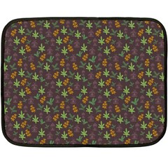 Tribal Leaves House Art Tribal Art Double Sided Fleece Blanket (mini)  by Pakrebo