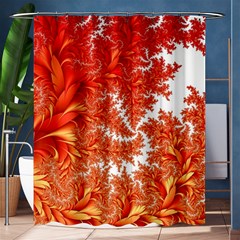 Flora Flowers Background Leaf Shower Curtain 60  X 72  (medium)  by Pakrebo