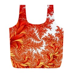 Flora Flowers Background Leaf Full Print Recycle Bag (l) by Pakrebo