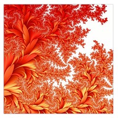 Flora Flowers Background Leaf Large Satin Scarf (square) by Pakrebo