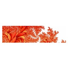 Flora Flowers Background Leaf Satin Scarf (oblong)