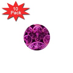 Fractal Math Geometry Visualization Pink 1  Mini Magnet (10 Pack)  by Pakrebo