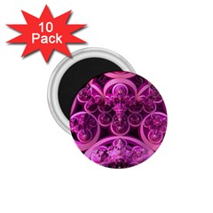 Fractal Math Geometry Visualization Pink 1 75  Magnets (10 Pack)  by Pakrebo