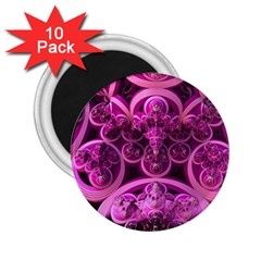 Fractal Math Geometry Visualization Pink 2 25  Magnets (10 Pack)  by Pakrebo