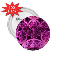 Fractal Math Geometry Visualization Pink 2 25  Buttons (100 Pack)  by Pakrebo