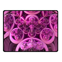 Fractal Math Geometry Visualization Pink Fleece Blanket (small) by Pakrebo