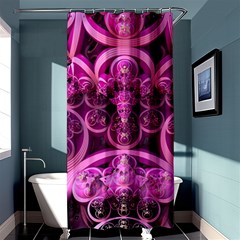 Fractal Math Geometry Visualization Pink Shower Curtain 36  X 72  (stall)  by Pakrebo