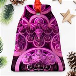 Fractal Math Geometry Visualization Pink Bell Ornament (Two Sides) Front