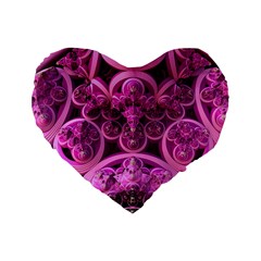 Fractal Math Geometry Visualization Pink Standard 16  Premium Heart Shape Cushions by Pakrebo