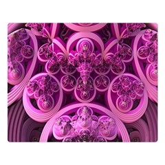 Fractal Math Geometry Visualization Pink Double Sided Flano Blanket (large)  by Pakrebo