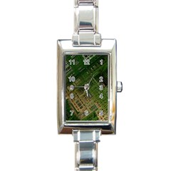 City Forward Urban Planning Rectangle Italian Charm Watch by Pakrebo