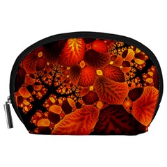 Leaf Autumn Nature Background Accessory Pouch (large) by Pakrebo