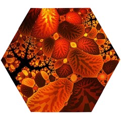 Leaf Autumn Nature Background Wooden Puzzle Hexagon