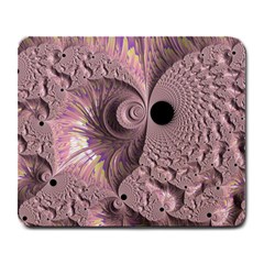 Fractal Tender Rose Cream Large Mousepads by Pakrebo