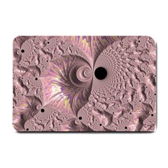 Fractal Tender Rose Cream Small Doormat  by Pakrebo