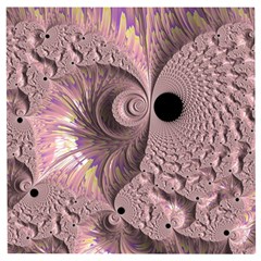 Fractal Tender Rose Cream Wooden Puzzle Square