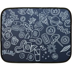 Internet Planets Drinks Computers Double Sided Fleece Blanket (mini)  by Pakrebo